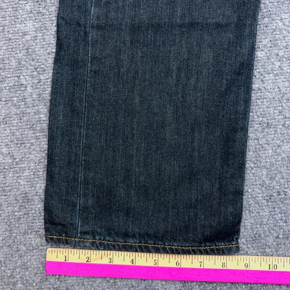 Levis 501 Original Fit Jeans Mens 38x34 Dark Indigo Dimensional Rigid Button Fly